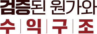 검증된 원가와 수익구조